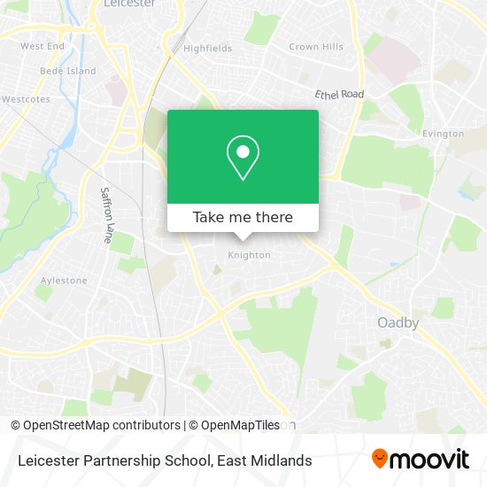 Leicester Partnership School map