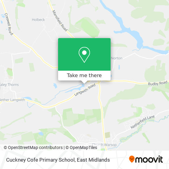 Cuckney Cofe Primary School map
