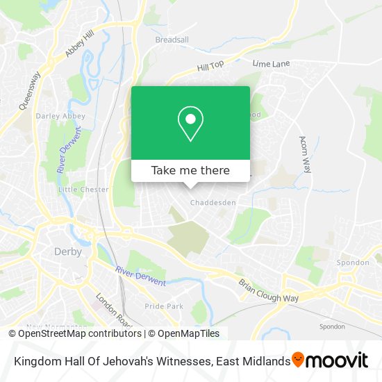 Kingdom Hall Of Jehovah's Witnesses map