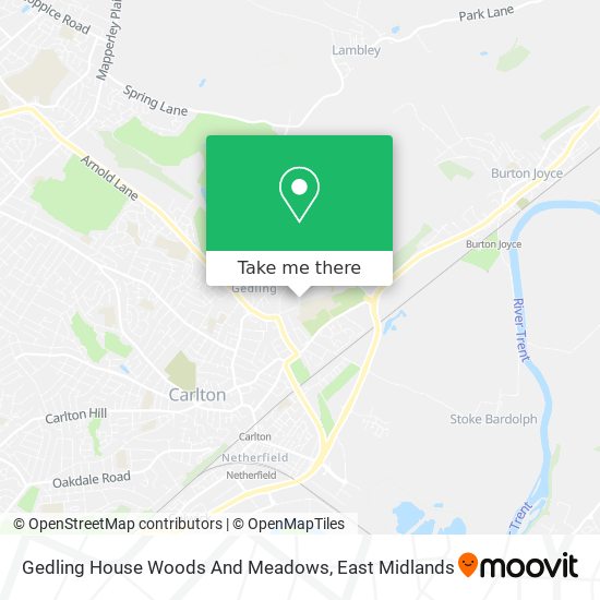 Gedling House Woods And Meadows map