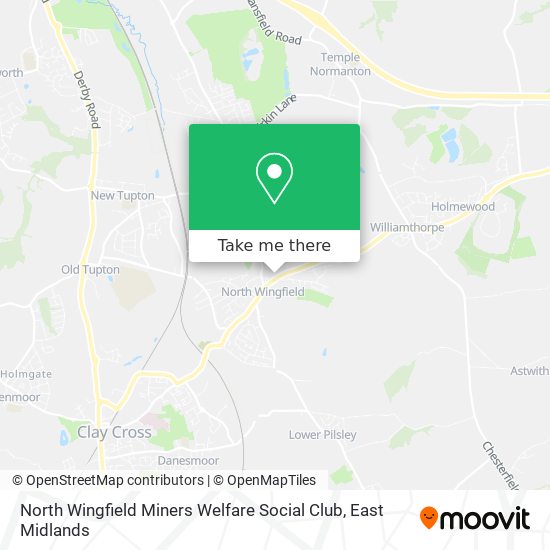 North Wingfield Miners Welfare Social Club map