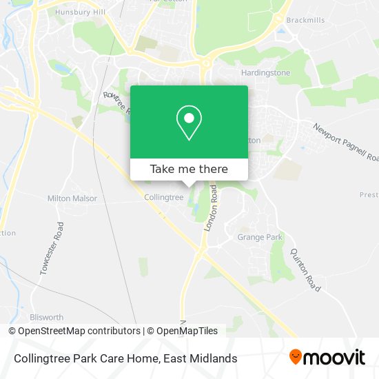 Collingtree Park Care Home map