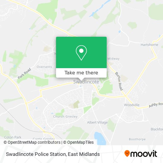 Swadlincote Police Station map