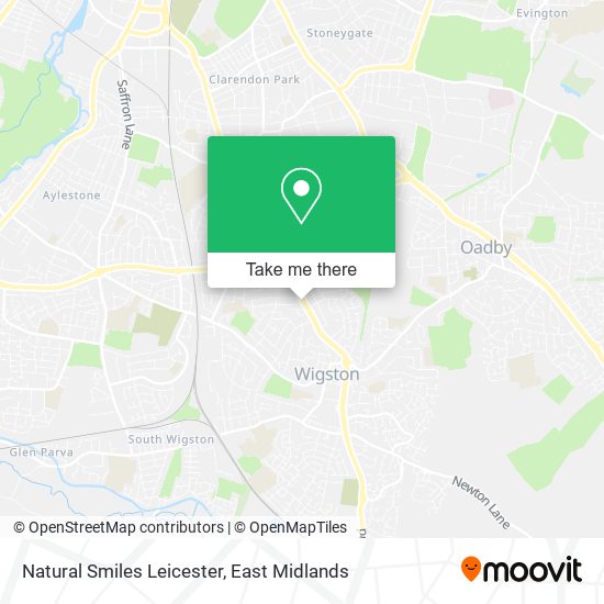 Natural Smiles Leicester map