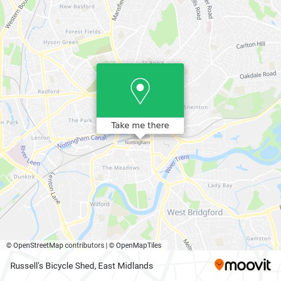 Russell's Bicycle Shed map