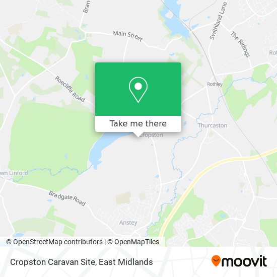 Cropston Caravan Site map