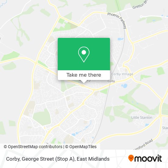 Corby, George Street (Stop A) map