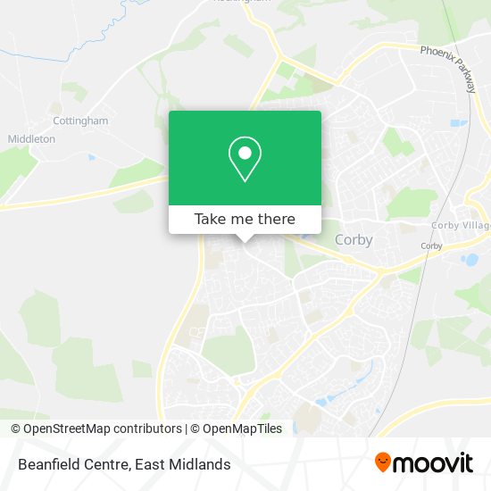 Beanfield Centre map