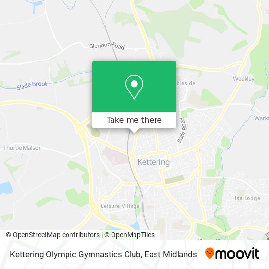 Kettering Olympic Gymnastics Club map