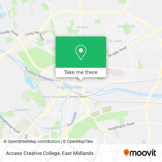 Access Creative College map