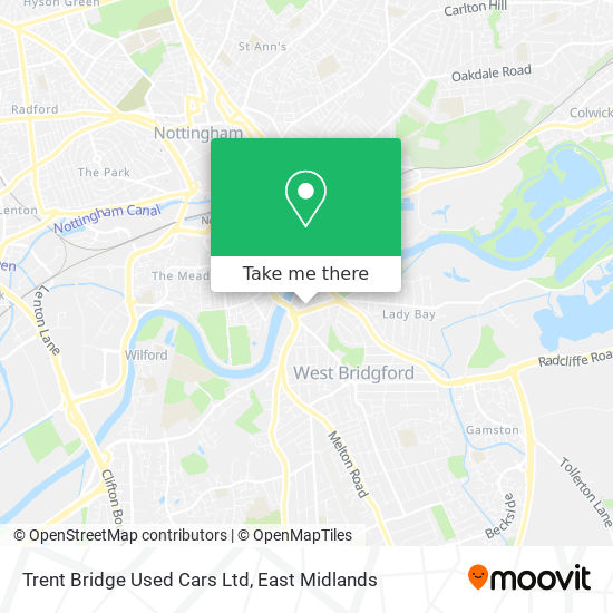 Trent Bridge Used Cars Ltd map