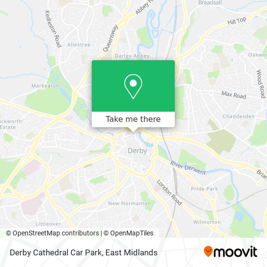 Derby Cathedral Car Park map