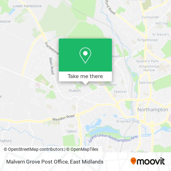 Malvern Grove Post Office map