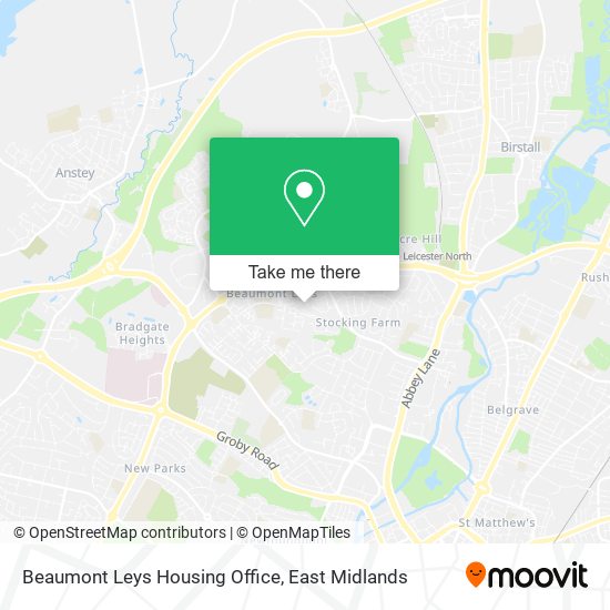 Beaumont Leys Housing Office map