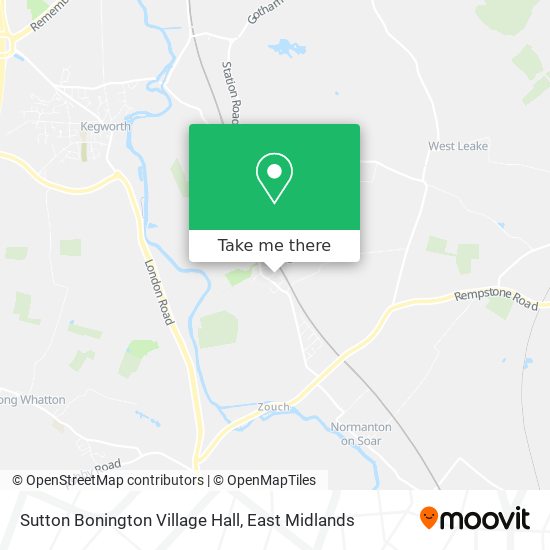 Sutton Bonington Village Hall map