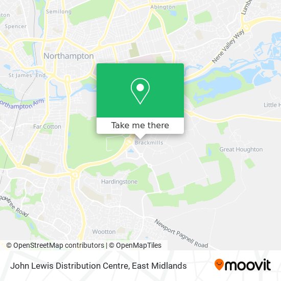 John Lewis Distribution Centre map