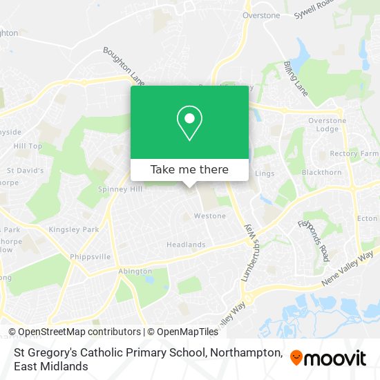 St Gregory's Catholic Primary School, Northampton map