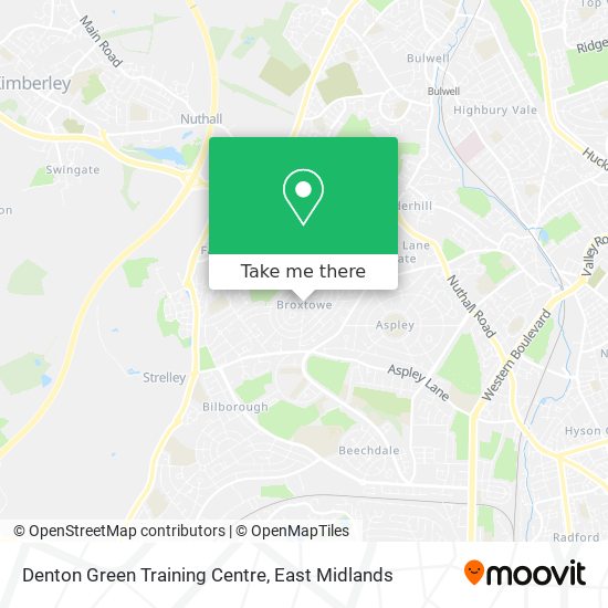 Denton Green Training Centre map