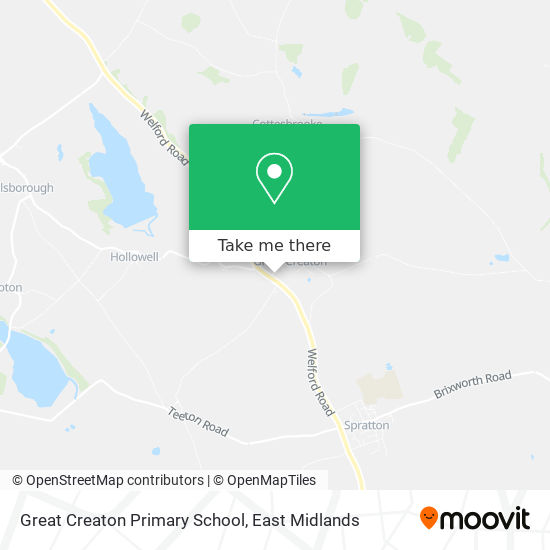 Great Creaton Primary School map