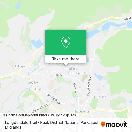 Longdendale Trail - Peak District National Park map