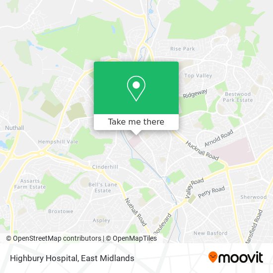 Highbury Hospital map