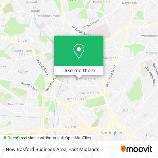 New Basford Business Area map
