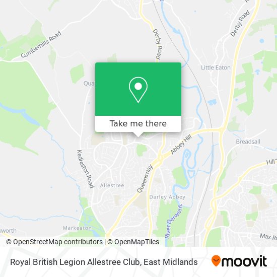 Royal British Legion Allestree Club map