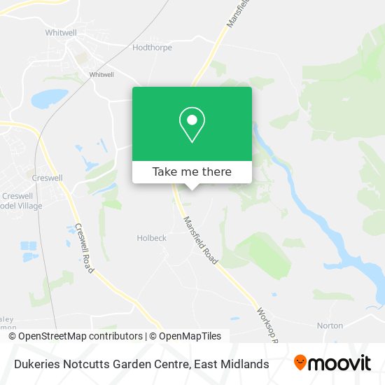 Dukeries Notcutts Garden Centre map