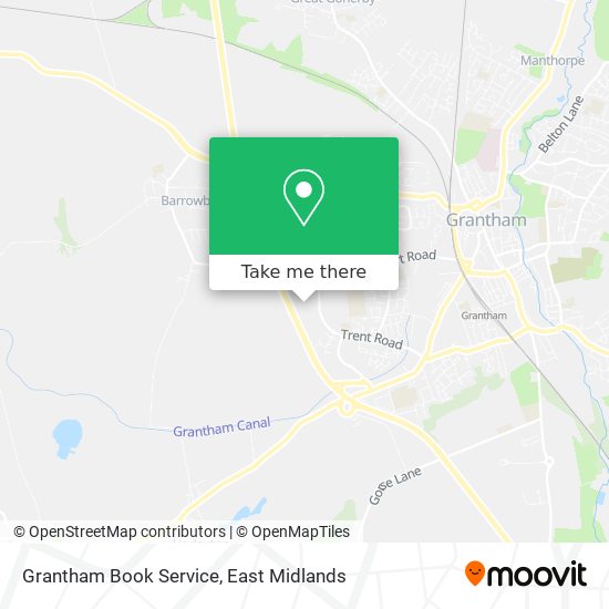 Grantham Book Service map