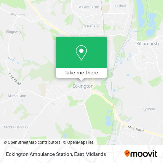 Eckington Ambulance Station map