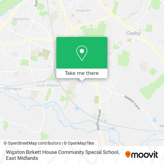 Wigston Birkett House Community Special School map