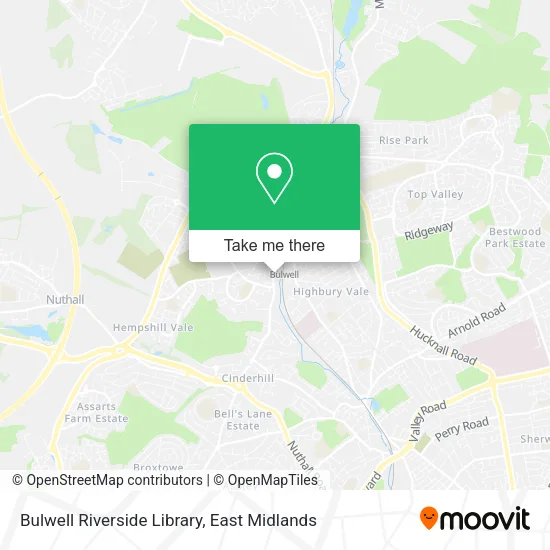 Bulwell Riverside Library map