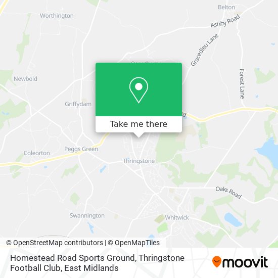 Homestead Road Sports Ground, Thringstone Football Club map