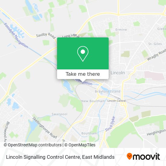 Lincoln Signalling Control Centre map