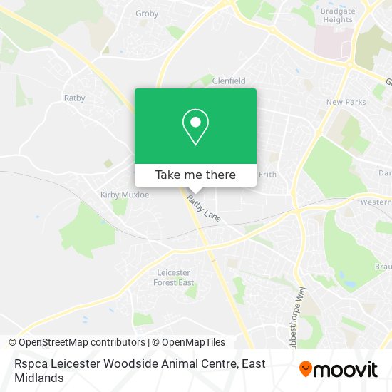 Rspca Leicester Woodside Animal Centre map