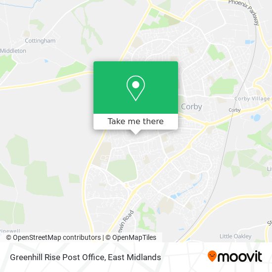 Greenhill Rise Post Office map