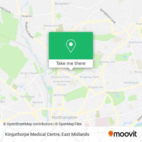 Kingsthorpe Medical Centre map