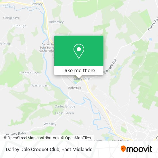Darley Dale Croquet Club map