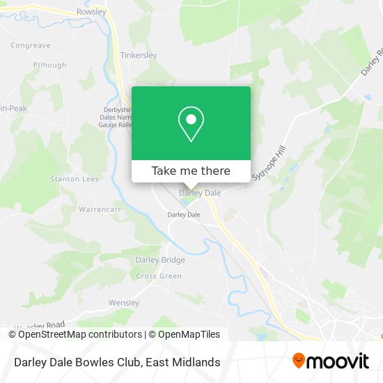 Darley Dale Bowles Club map