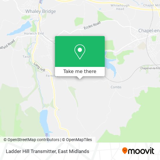 Ladder Hill Transmitter map