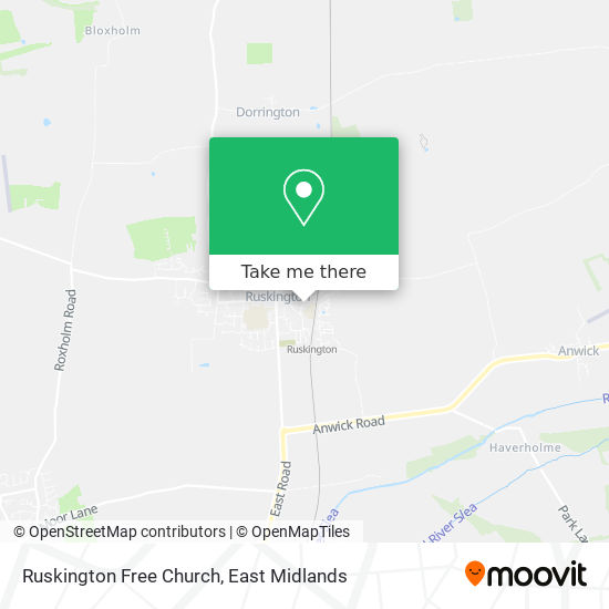 Ruskington Free Church map
