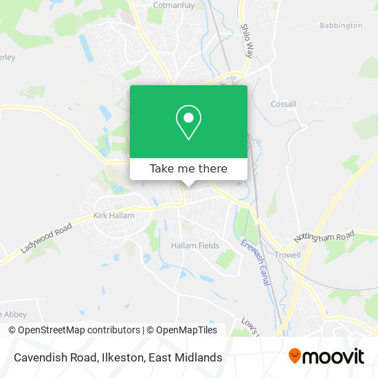 Cavendish Road, Ilkeston map