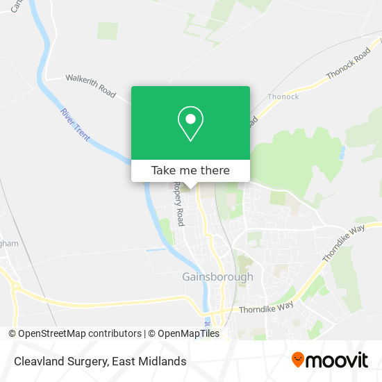 Cleavland Surgery map