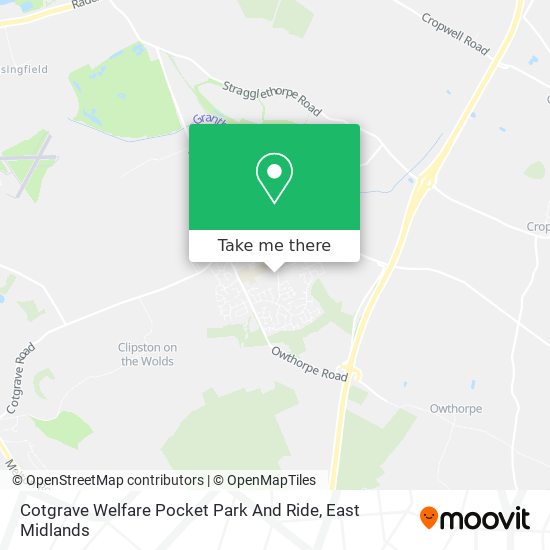 Cotgrave Welfare Pocket Park And Ride map