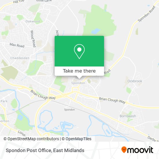 Spondon Post Office map