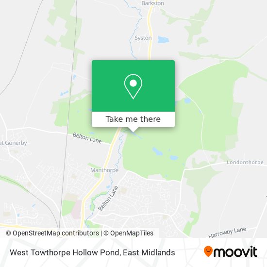 West Towthorpe Hollow Pond map