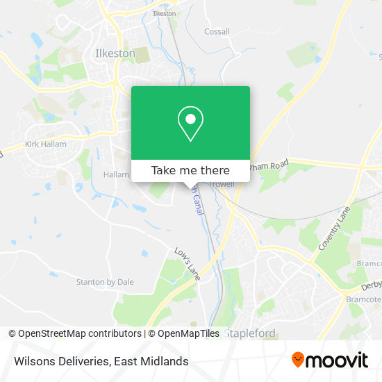 Wilsons Deliveries map