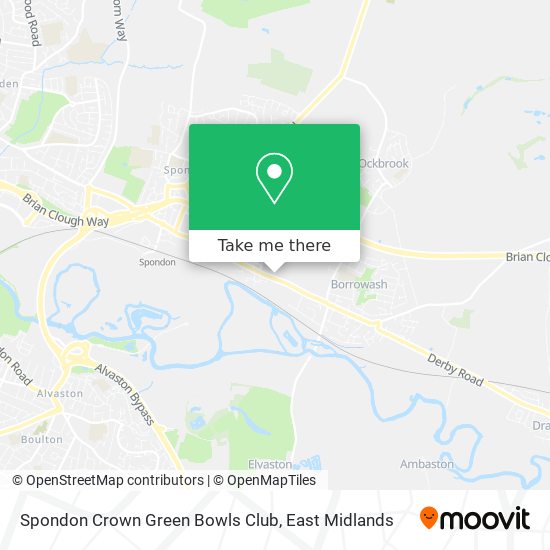 Spondon Crown Green Bowls Club map