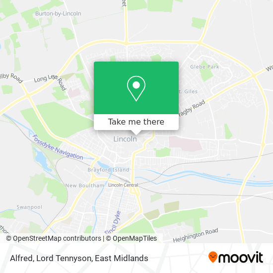 Alfred, Lord Tennyson map