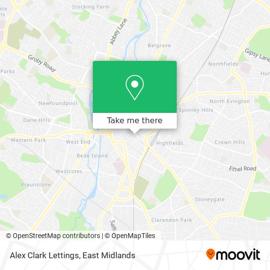 Alex Clark Lettings map